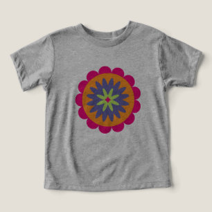 illustration av blommigten orange och rosa t shirt