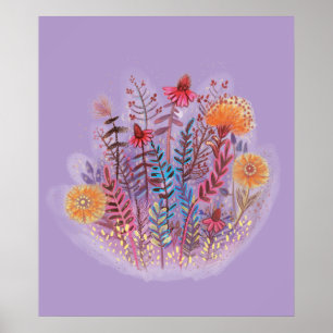 illustration av blommigten poster