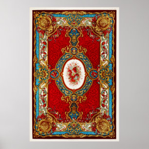 Illustration av Blommönstret vintage Poster