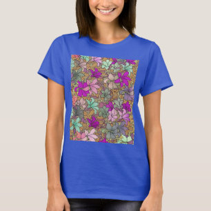 Illustration av Blommönstret vintage T Shirt