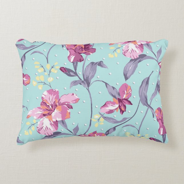 illustration av blomsterdesign, bakgrund,d prydnadskudde (Framsidan)