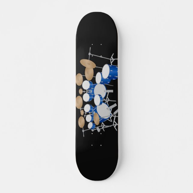 Illustration av Blue Drum Kit: Skateboard för anpa (Framsida)