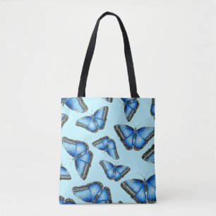 Illustration av Blue Morpho Butterfly Tygkasse