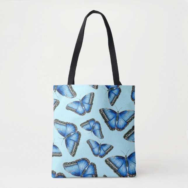 Illustration av Blue Morpho Butterfly Tygkasse (Framsida)