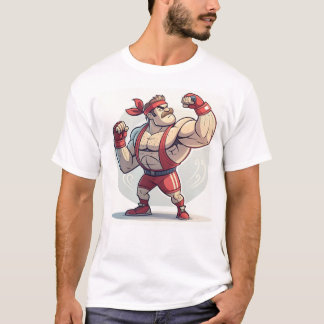 Illustration av BodyBuilder-Tecknad T Shirt