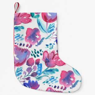 illustration av boho stil blommigt, hand plockade. liten julstrumpa
