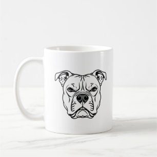 Illustration av Bold Bulldog Ansikte Kaffemugg