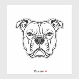 Illustration av Bold Bulldog Ansikte Klistermärken