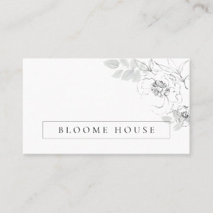 Illustration av botaniska Blommigtar Visitkort