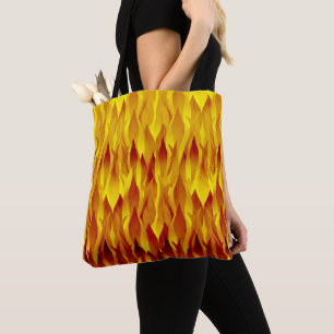 Illustration av brand och flamma tygkasse