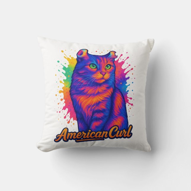 Illustration av brant amerikansk katt kudde (Framsida)