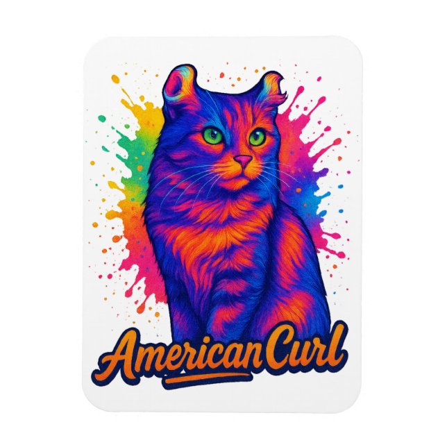 Illustration av brant amerikansk katt magnet (Vertikal)