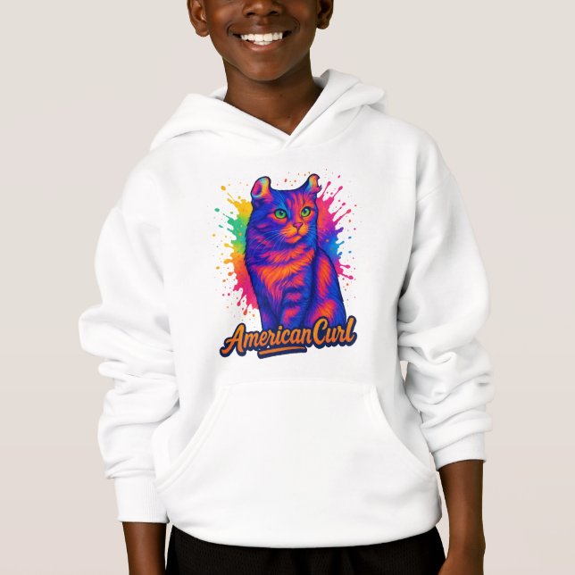 Illustration av brant amerikansk katt t shirt (Framsida)
