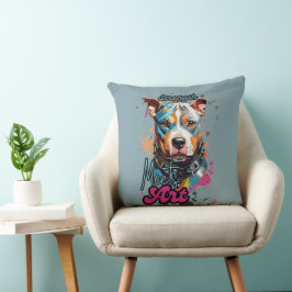 Illustration av Bright Splatter Pit Bull Kudde