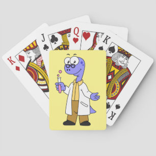 Illustration av Brontosaurus-kemist. Casinokort