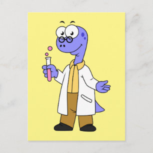 Illustration av Brontosaurus-kemist. Vykort