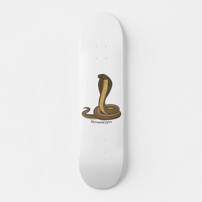 Illustration av brunkosorm mini skateboard bräda 18,5 cm (Framsida)