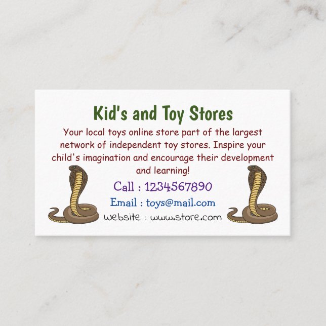 Illustration av brunkosorm visitkort (Framsida)