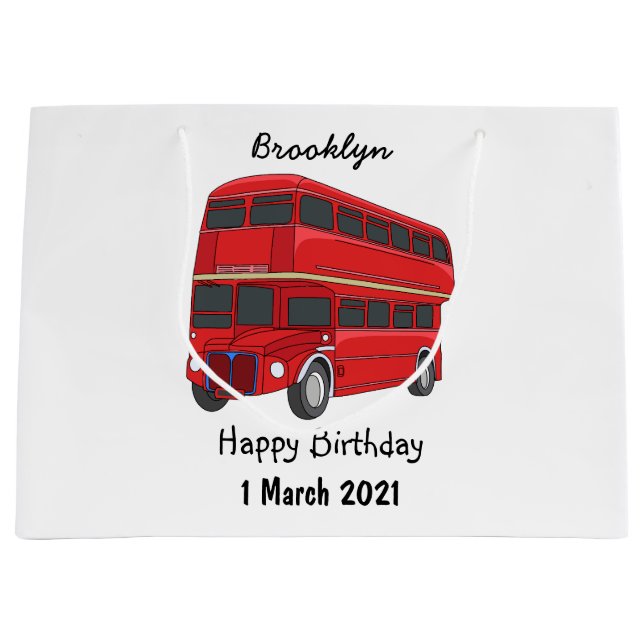 illustration av buss-tecknaden dubbla-decker (Framsidan)