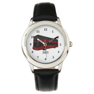 illustration av buss-tecknaden dubbla-decker armbandsur