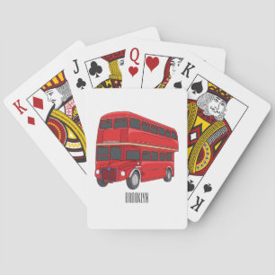 illustration av buss-tecknaden dubbla-decker casinokort