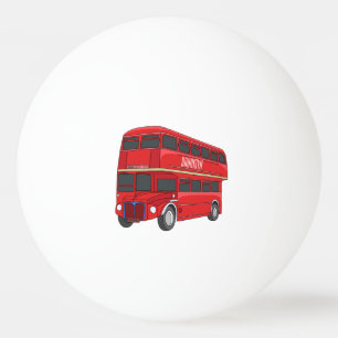 illustration av buss-tecknaden dubbla-decker pingisboll
