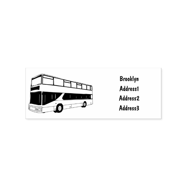 illustration av buss-tecknaden dubbla-decker stämpel (Tryck)