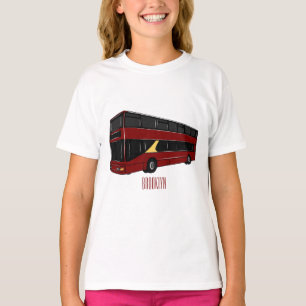 illustration av buss-tecknaden dubbla-decker t shirt