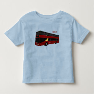 illustration av buss-tecknaden dubbla-decker t shirt