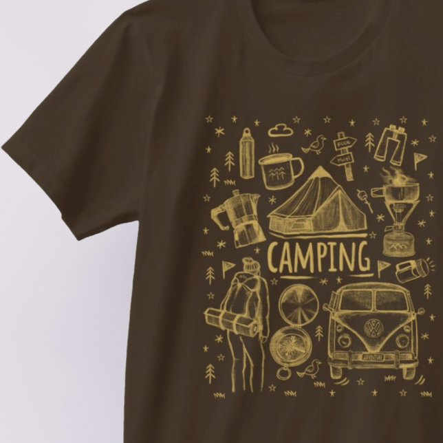 Illustration av camping utomhus t shirt (Skapare uppladdad)