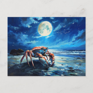 Illustration av Cancer Zodiakeltecken Vykort