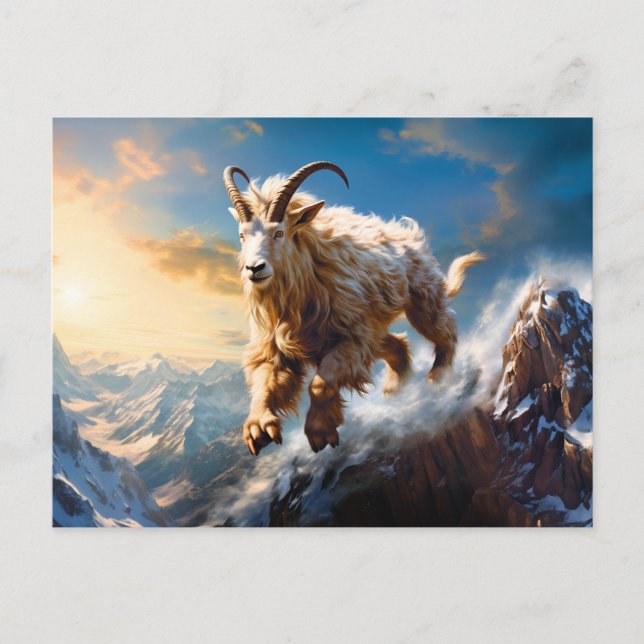 Illustration av Capricorn Zodiac-tecknet Vykort (Framsida)