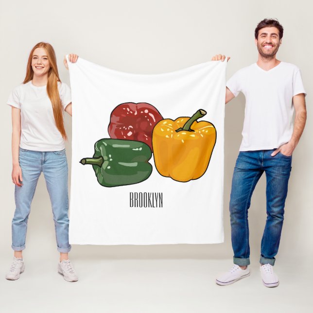 illustration av Capsicum-tecknaden Fleecefilt (På plats)