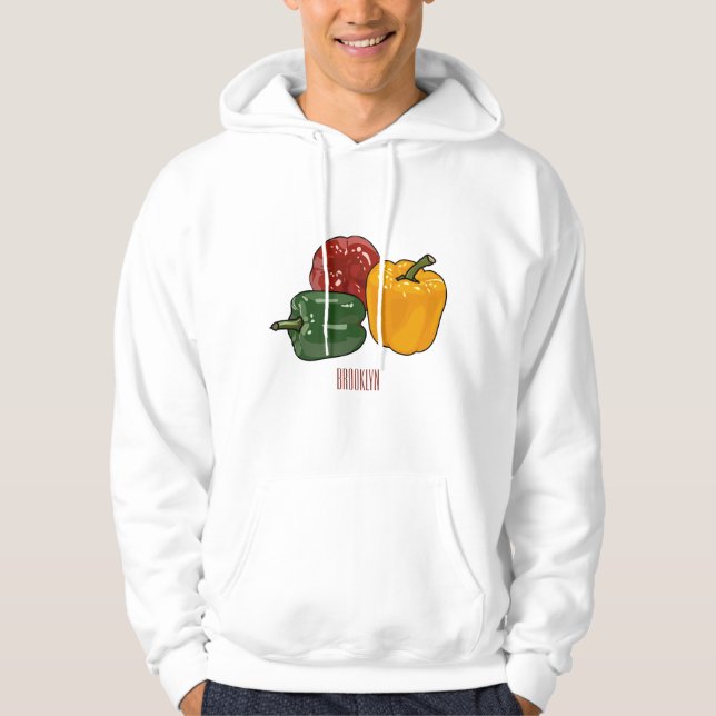 illustration av Capsicum-tecknaden Hoodie (Framsida)