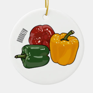 illustration av Capsicum-tecknaden Julgransprydnad Keramik