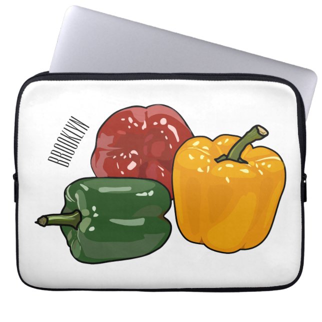 illustration av Capsicum-tecknaden Laptop Fodral (Framsidan)