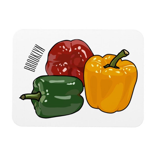 illustration av Capsicum-tecknaden Magnet (Horisontell)