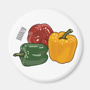 illustration av Capsicum-tecknaden Magnet