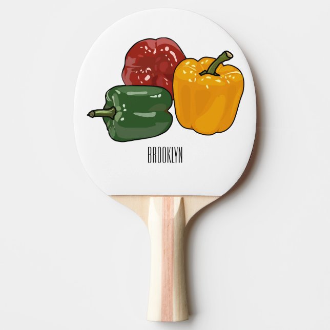 illustration av Capsicum-tecknaden Pingisracket (Framsidan)