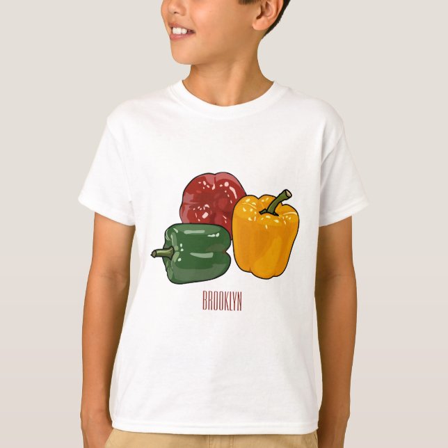 illustration av Capsicum-tecknaden T Shirt (Framsida)