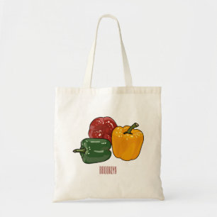 illustration av Capsicum-tecknaden Tygkasse