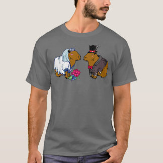 Illustration av Capybara Bride & Groom Bröllop T Shirt