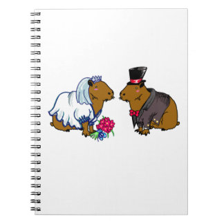 illustration av Capybara Bride & Groom Cute Bröllo Anteckningsbok