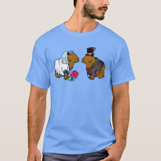 illustration av Capybara Bride & Groom Cute Bröllo T Shirt