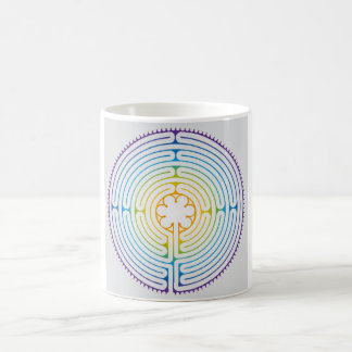 Illustration av Chartres labyrint - Rainbow Färg Kaffemugg