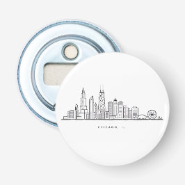 Illustration av Chicago IL stadsbild Flasköppnare