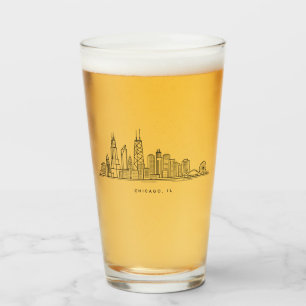 Illustration av Chicago IL stadsbild Glaskopp