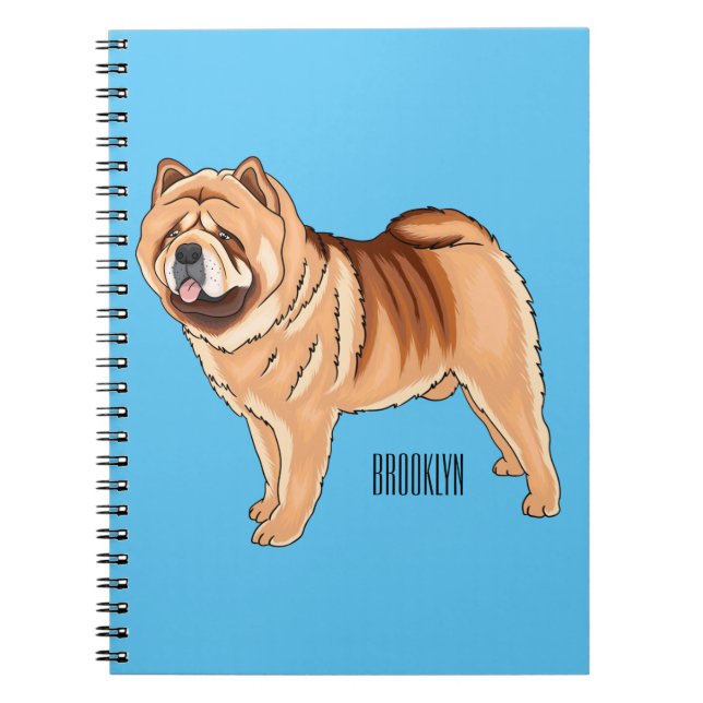 illustration av Chow Chow-tecknaden för hund Anteckningsbok (Framsidan)