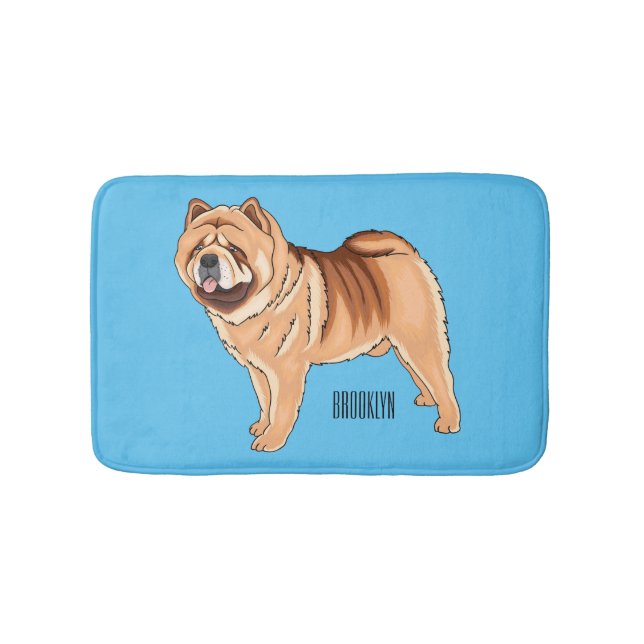 illustration av Chow Chow-tecknaden för hund Badrumsmatta (Framsidan)