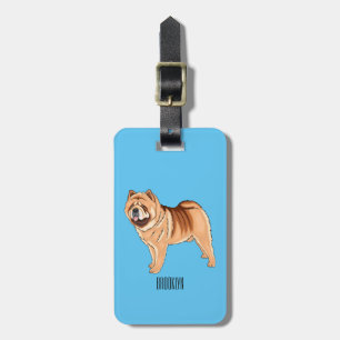 illustration av Chow Chow-tecknaden för hund Bagagebricka